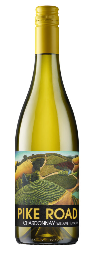 bottle shot of pike road wines 2023 chardonnay.